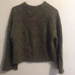 Mock neck wool sweater